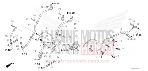 BRAKE HOSE/BRAKE PIPE GL1800BDP de 2023